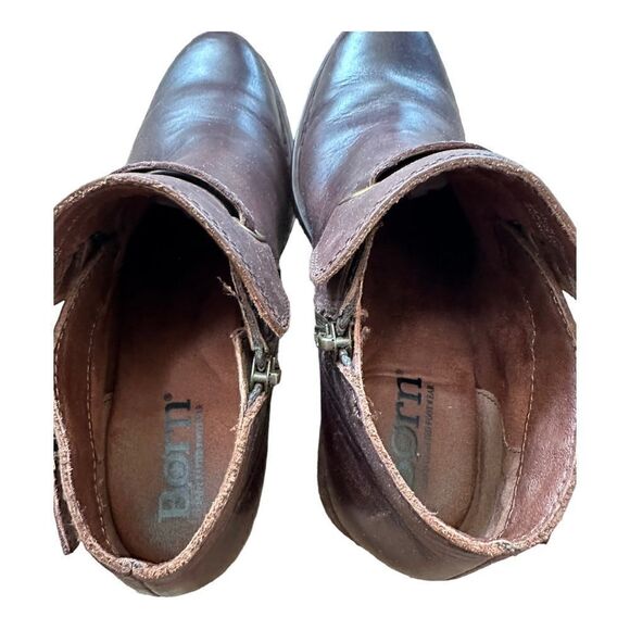 Born | Kristina Slip on Ankle Bootie in Dark Brown | 9 - Picture 5 of 8